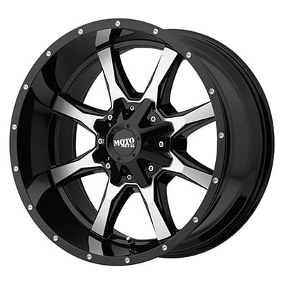 Moto Metal MO970 Wheel, 20x10 with 6 on 135/6 on 5.5 Bolt Pattern - Black / Machined - MO97021067324NUS